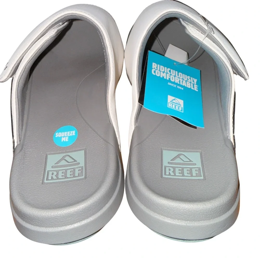 NEW Reef Swell Cruiser Slide Mens 11 Sandals Grey Green CJ6222 Nitrogen Infused